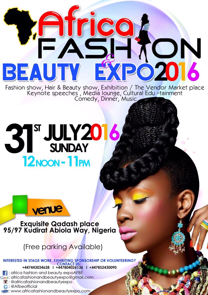 You can't afford to miss the Africa Fashion beauty Expo 2016 ...