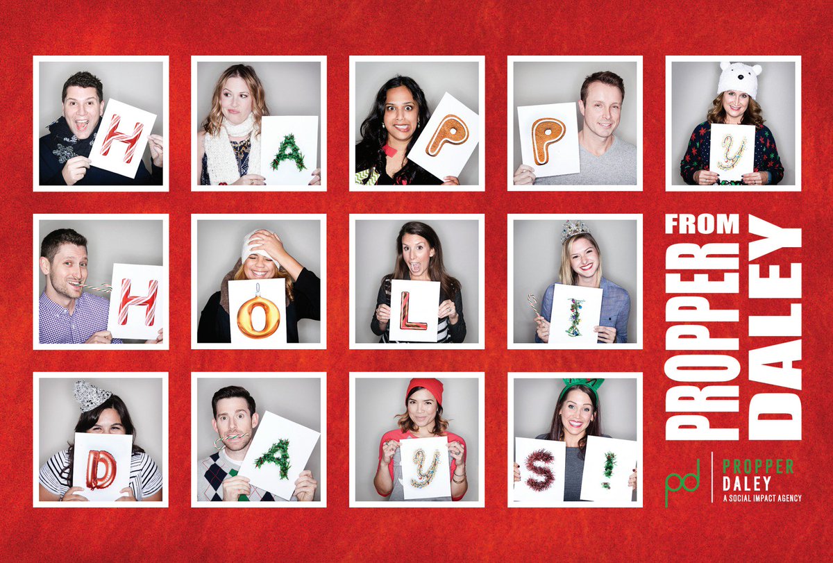 PropperDaley's tweet photo. #HappyHolidays from #PropperDaley! Thanks to our non-profit partners and friends who’ve made this season bright! https://t.co/onlsqnXUwD