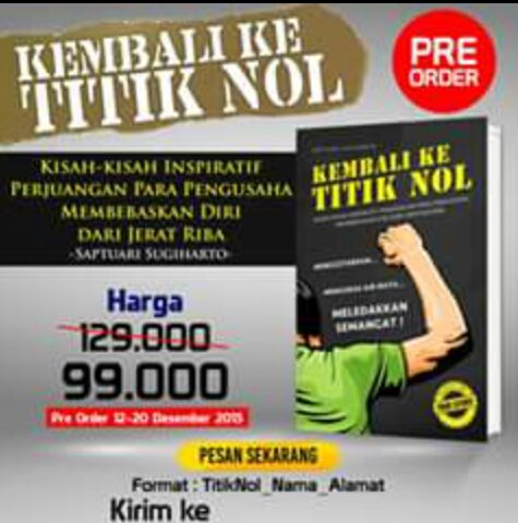 BukuBagusID's tweet photo. Dibuka pre order #BukuBagus "KEMBALI KE TITIK NOL" sampai tgl 21/12.Mari berjuang bebaskan diri dari jeratan riba ^^ https://t.co/nrKNtqjvnO