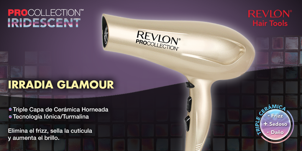 RevlonHT_Mx's tweet image. Esta Nochebuena irradia glamour con #ProCollection #Iridescent que elimina el frizz y sella la cutícula ;) #RevlonHT
