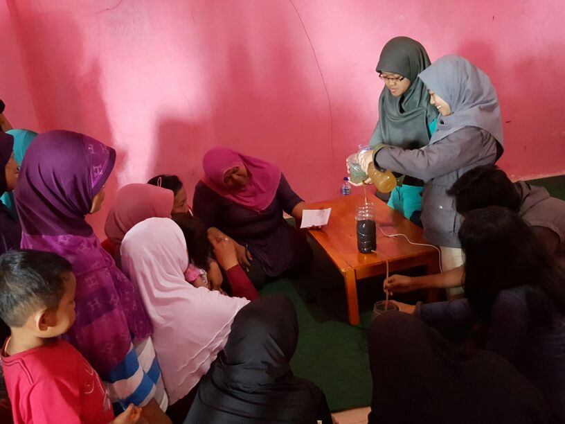 Kali ini dilakukan demo dalam skala kecil mengenai filter yang telah dipasang :) #pengmasakbarKMIL