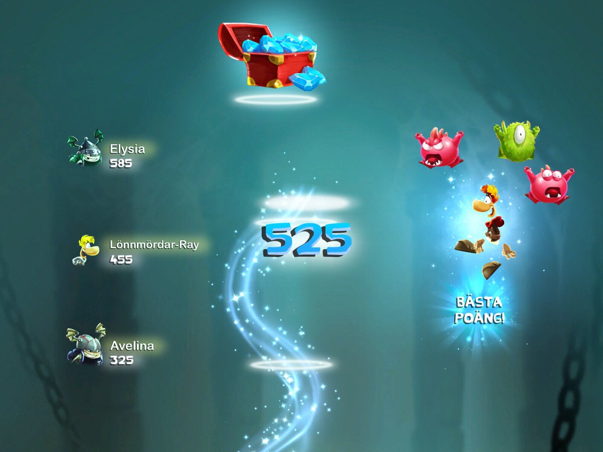 digitalesther's tweet photo. Fick precis 525 poäng i en rolig nivå från #RaymanAdventures! https://t.co/zKep9OTHWu