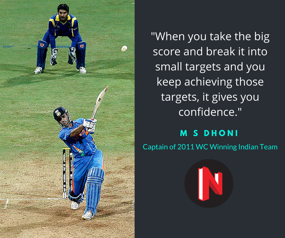 notionpress's tweet photo. Take a cue from #MSDhoni. Break your #Writing goals to small achievable targets. https://t.co/LCkPJ9PTUc https://t.co/hfH0lLjwPw