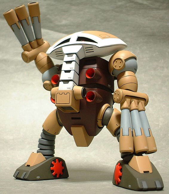 Van プラバンスキー 進撃の荒大熊猫 旧キットジュアッグ改造詳細 鼻 は切り離してbj Hgucゴッグの腕フレーム でフレシキブル可動に ランドセルはキットベースにモビルパイプ等でデコレート 足裏はhgucズゴックのを移植して整形しています