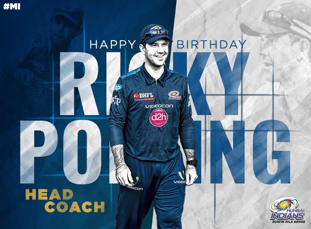 Wishing a very happy 41st birthday to Mumbai Indians head coach Ricky Ponting. 