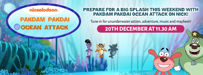 NickIndia's tweet photo. Underwater action, adventure, music and mayhem await you tomorrow at 11.30 AM on Nick!
#PakdamPakdai #OceanAttack https://t.co/cgedF7g3E4