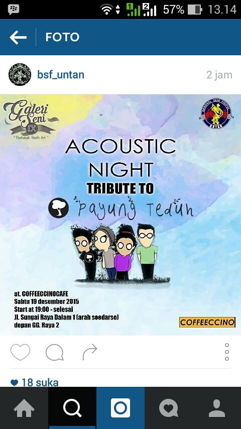 Jgn lupa datang dan bawa uang ny utk borong tiket galeri seni, cuman 40K untuk 2 hari, presale 1 sisa satu hri lagi.