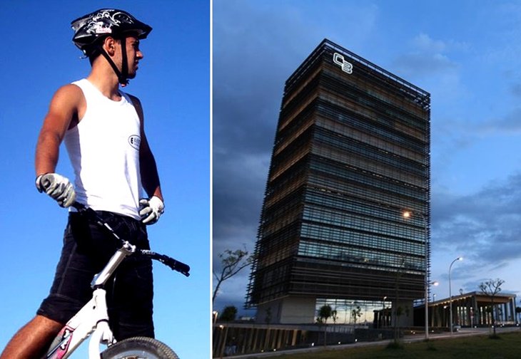 Extremadura7D's tweet photo. Un piloto extremeño ante el reto de subir 6 veces la Torre Caja Badajoz https://t.co/PMGb1B8zbx https://t.co/1kEBYX842U