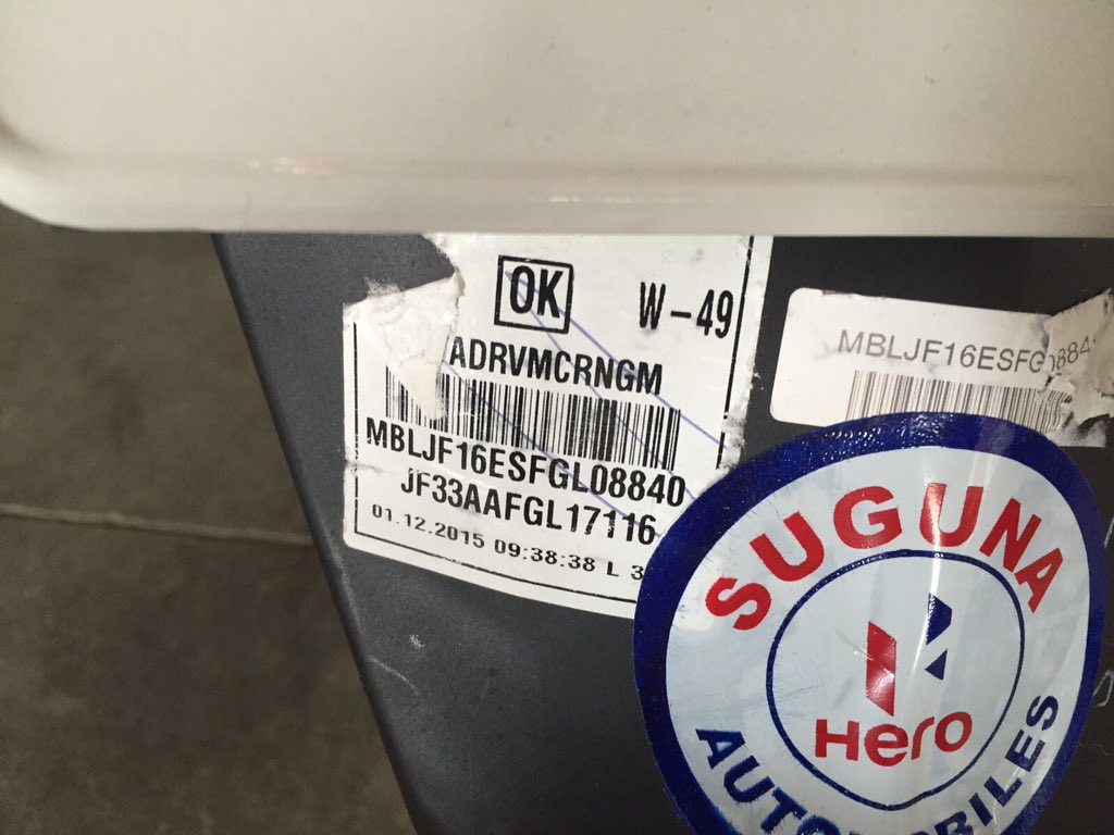 hussain.zainuddin (@hussain_z_94) on Twitter photo These pics are of the vehicle given to us on time of delivery at suguna automobiles Coimbatore. 1/2 <a href="/HeroMotoCorp/">Hero MotoCorp</a> These pics are of the vehicle given to us on time of delivery at suguna automobiles Coimbatore. 1/2 <a href="/HeroMotoCorp/">Hero MotoCorp</a>