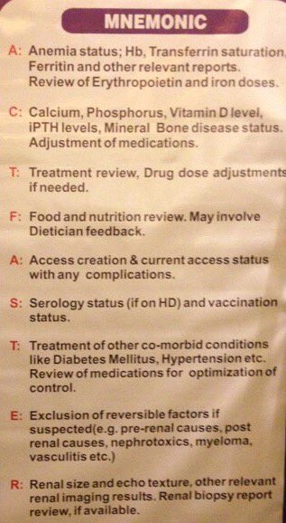 Great Mnemonic for CKD Care-"ACT FASTER"

#NephPearls #NephPractice 

#ISNCON2015 

@CharlieTomson