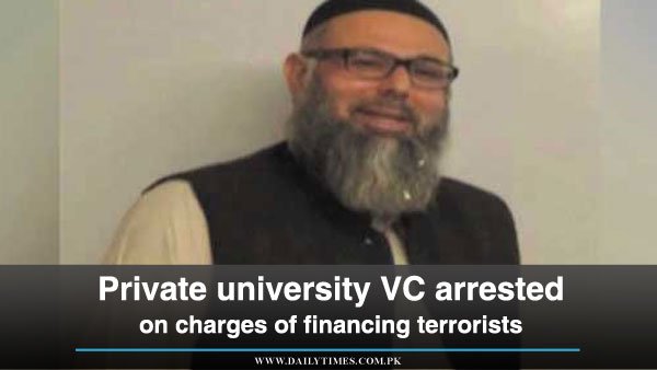 dailytimespak's tweet photo. Private university #VC arrested on charges of financing #terrorists #SafooraBusAttack 
https://t.co/LBd2lty1PQ https://t.co/DiR2c8aXJM