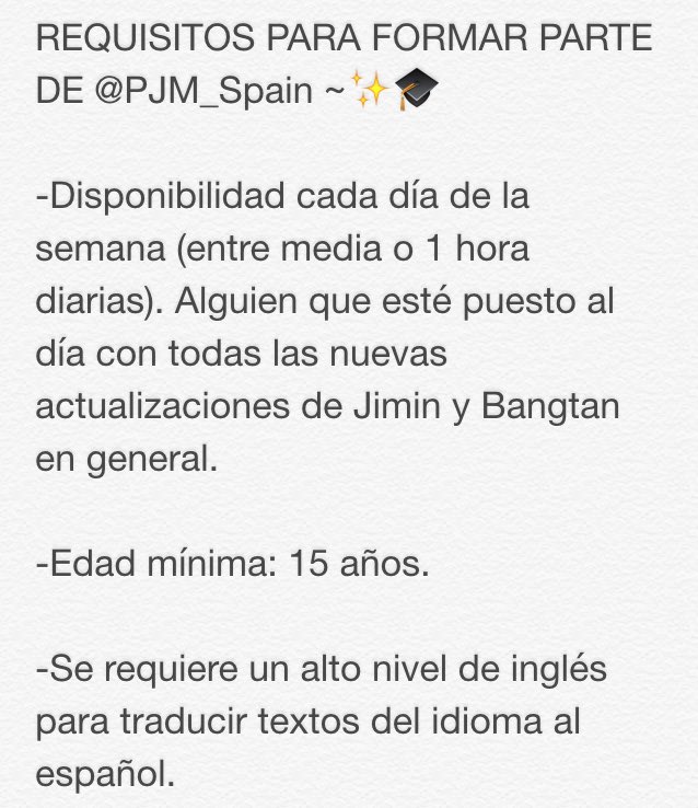 PJM_Spain's tweet photo. [!!!] Estos son los requisitos para entrar en la administración de la página. ¡Esperamos vuestras solicitudes! https://t.co/lvW3gGI1E0
