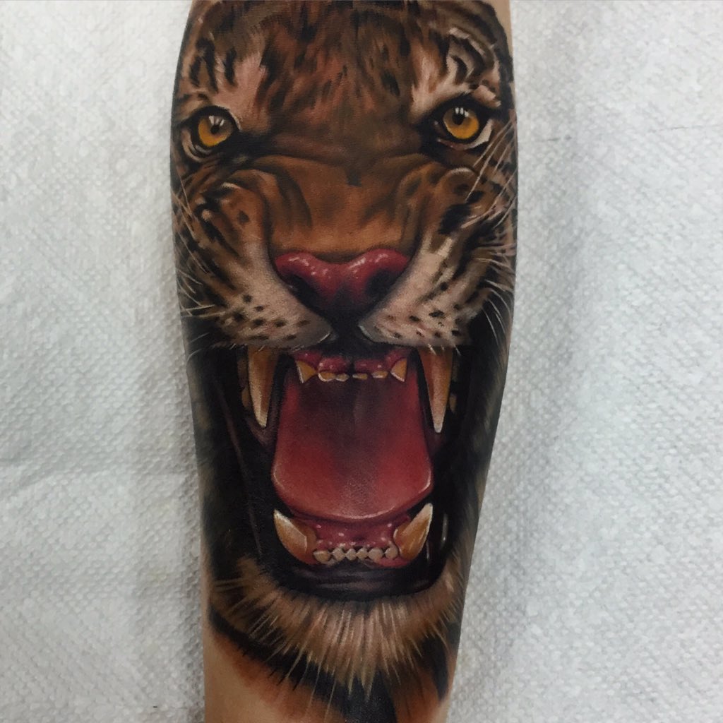 jramostattoos's tweet photo. Took me around 8 hours to complete this tiger, hope all you guys enjoy.@tattoobrosocial @LifesInked @Tattooed_World https://t.co/KI7NP1gupM
