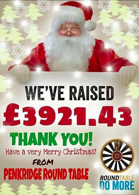 Thanks 2 generous people of #penkridge -gr8 support on our Santa sleigh tour.All money raised goes 2 local causes