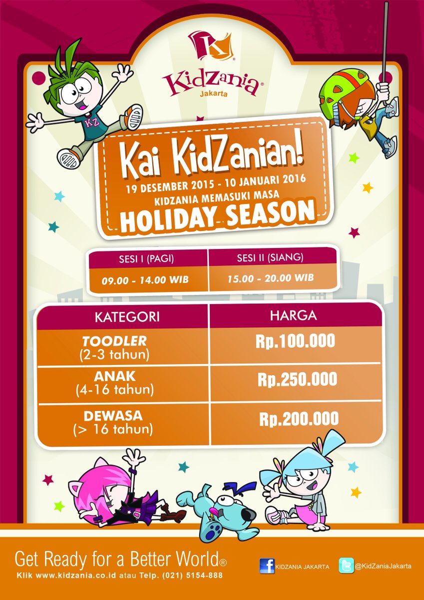 Kidzania Jakarta A Twitteren Kai Hari Ini Hingga Tgl 10 Januari 2016 Kidzania Memasuki Masa Holiday Berikut Harga Tiket Masuk Yg Berlaku Https T Co Z2segkznbl
