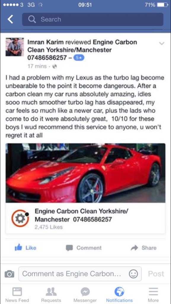 EngineCarbon's tweet image. Here's just a couple of our reviews! #engine #engineclean  #golf #audi #reviews #yorkshire #manchester