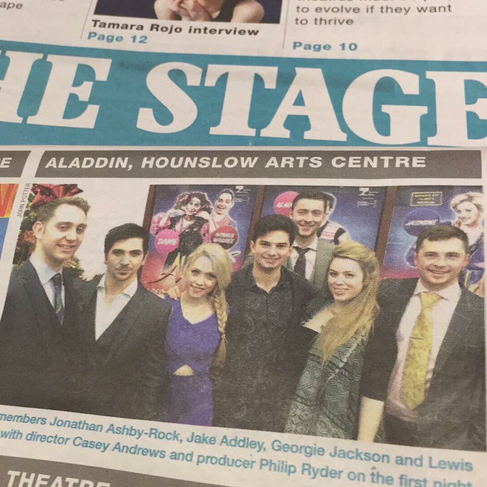 My cast made it into The Stage! What a bunch of stunnahs! #Aladdin #panto