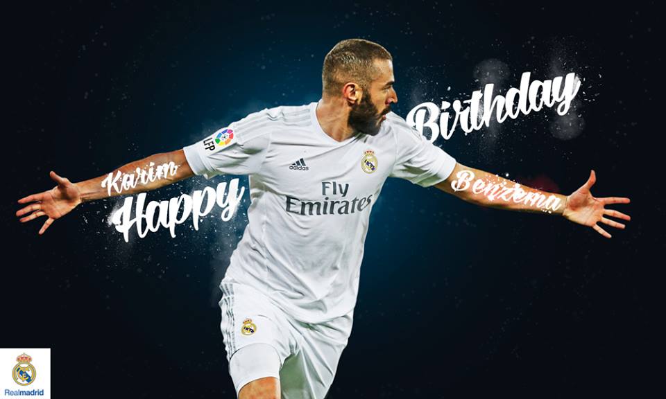 ¡Feliz 28 cumpleaños Karim Benzema!
Happy 28th birthday Karim Benzema! 
Joyeux 28è anniversaire Karim Benzema! 