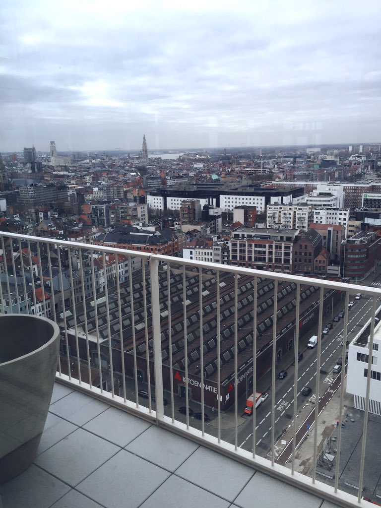 Interesting day <a href="/EngelVoelkersHQ/">ENGEL & VÖLKERS Global</a> Antwerp yesterday! View from the highest loft in Antwerp!#impressive #realestate