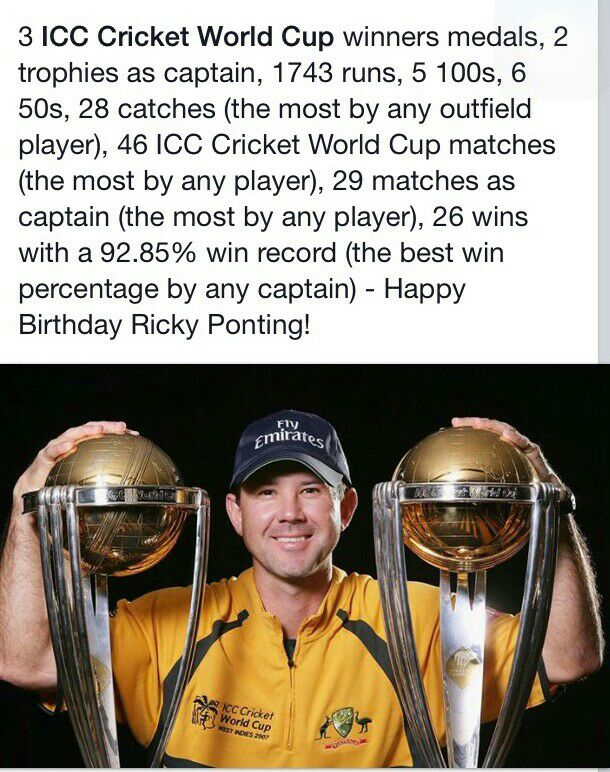 Happy birthday Ricky Ponting .. 