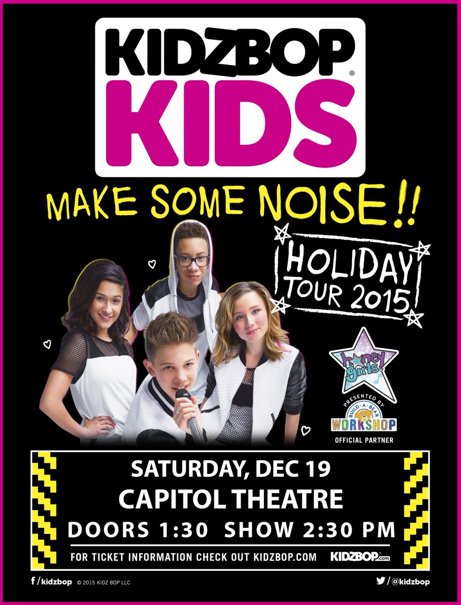 KIDZBOP's tweet photo. Today, it's #KBMakeSomeNoise @AtTheCap w/ openers @SelaHack &amp; #JeanneLynnDanceStudio! Tix: https://t.co/I5sPXdYaqz https://t.co/vON5QLvwue