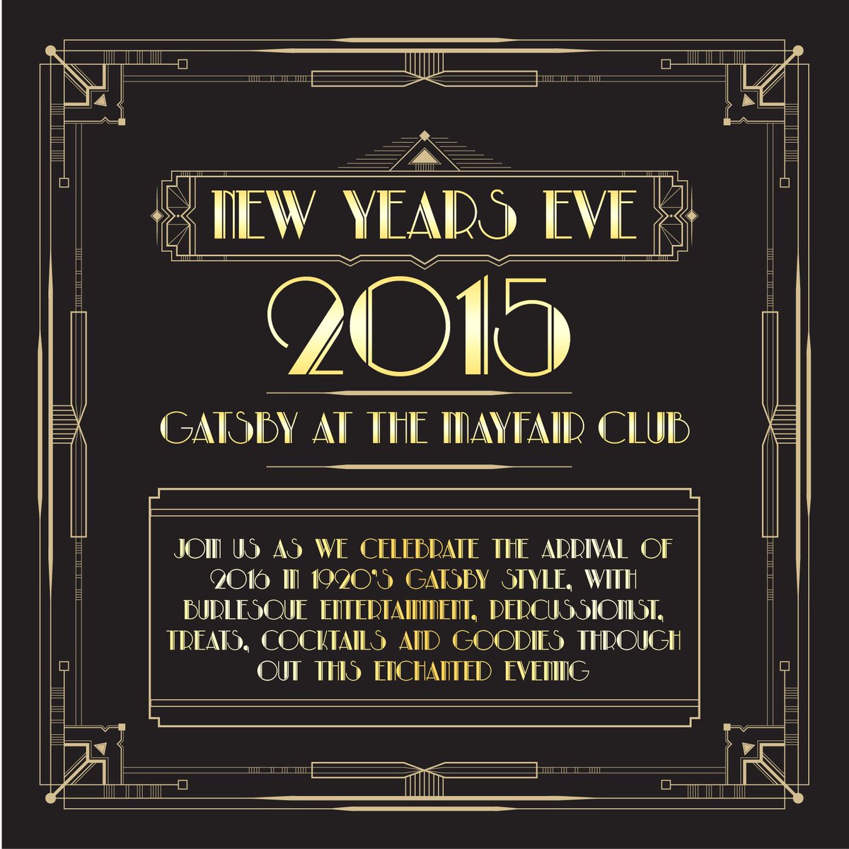 StarrParties's tweet image. New Years Eve at @TheMayfairClub , Join us for a great gatsby theme. Book now for tickets starrparties.co.uk