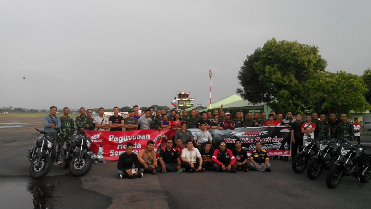 Street Fire Track Day with Paguyuban Honda Semarang di Lap. Bandara Ahmad Yani Semarang
