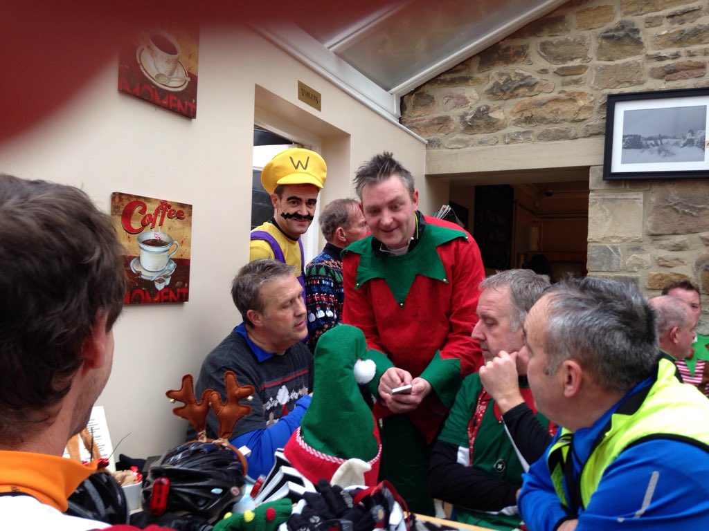 WorrallWheelers's tweet photo. Xmas Fancy Dress Ride at the Courtyard Cafe Hope. https://t.co/KjOeAvhgmV