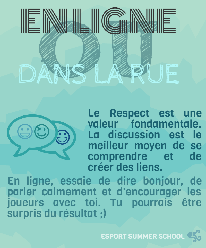 essSchool's tweet photo. L'#eSport et le gaming #online c'est d'abord une question de personnes et de #respect ! https://t.co/WYYqci7v4F
