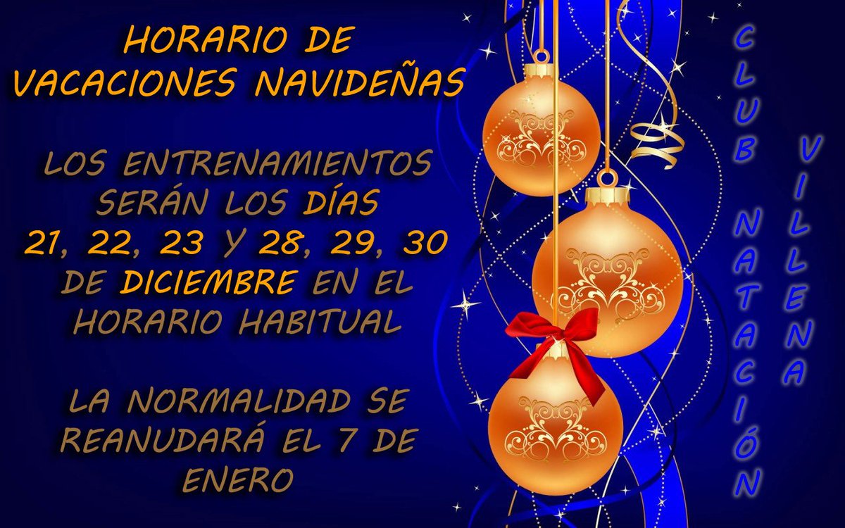 Horario de navidad