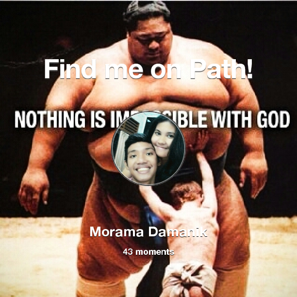 moramafikar's tweet photo. I've shared 43 memories with my friends on #Path - see them now at https://t.co/jAPV8xhwN1! #thepersonalnetwork https://t.co/ip4WAO5uwV