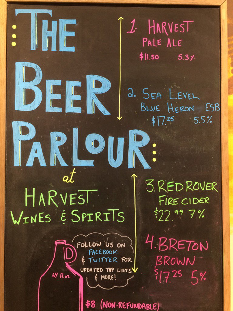 Updated taplist! <a href="/SeaLevelBrewing/">Sea Level Brewing</a> <a href="/RedRoverCider/">RedRover Craft Cider</a> <a href="/bretonbrewing/">Breton Brewing Co.</a>