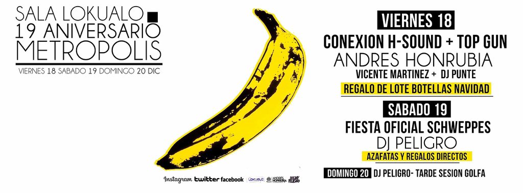 Nos vemos esta noche con <a href="/DjPeligrodeejay/">Dj Peligro</a> y la fiesta #schweppes , noche de aniversario Metropolis , XIX añitos !!