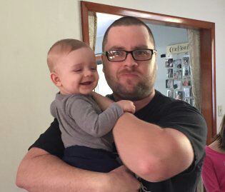 raysfanjm's tweet photo. The #godson Walker is all smiles for his #Parran. We're fancy. https://t.co/0no5kWruoL