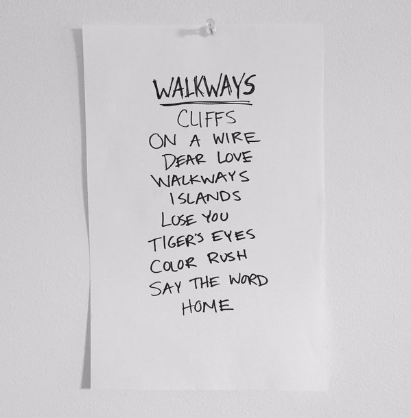 FarroMR's tweet photo. #Walkways: Album track list. https://t.co/PFktOIpVYI