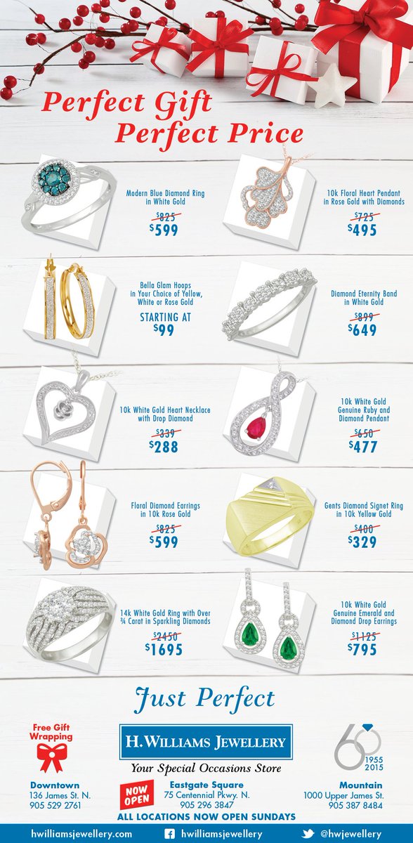 HWJewellery's tweet photo. Only 6 shopping days left #HamOnt! Check out one of our three locations for the #PerfectGift. #JamesNorthPole https://t.co/Ly5tLxeTZr