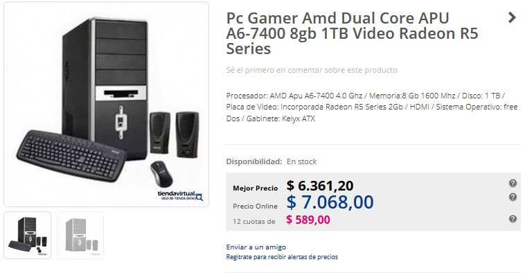 tiendavirtual12's tweet photo. Pc Gamer Amd Dual Core APU A6-7400 8gb 1TB Video Radeon R5 Series https://t.co/LuIaKRUDjP https://t.co/eSGtIwFWm4
