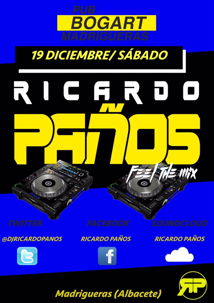 Esta noche toca <a href="/DjRicardoPanos/">Ricardo Paños</a>
