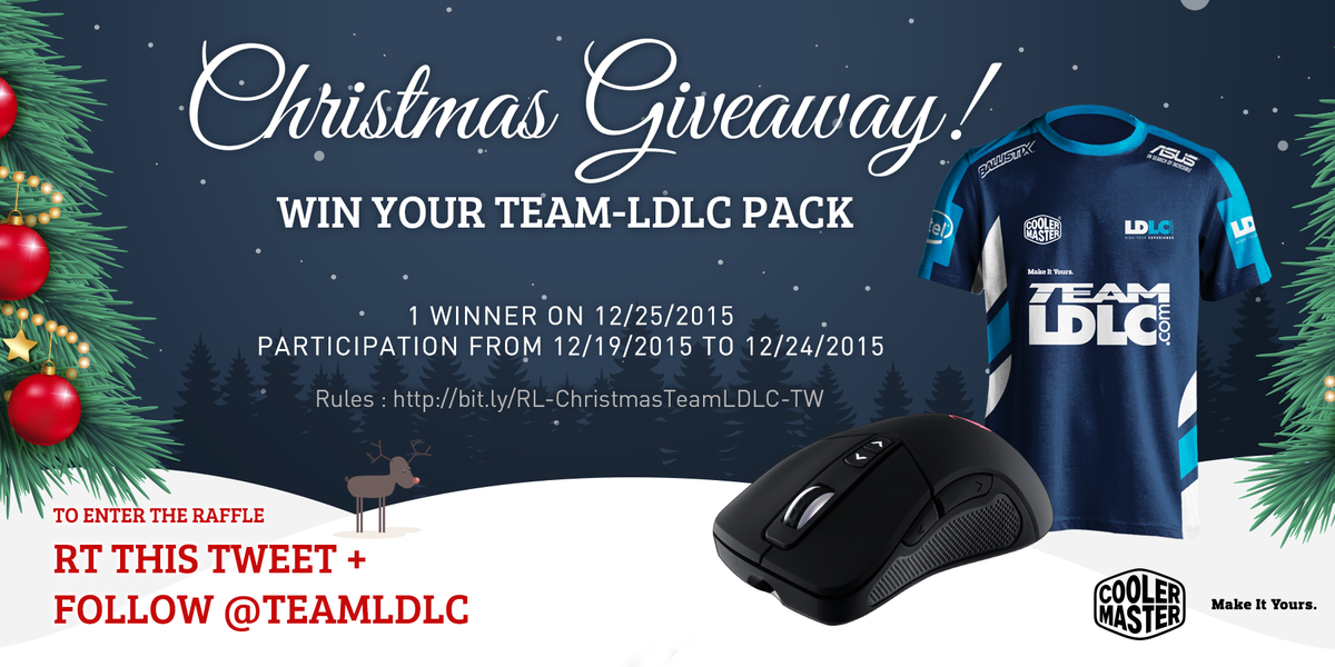 LDLC_OL_eng's tweet photo. 🎁 Time to celebrate Christmas for us too! RT + Follow @TeamLDLC to enter the raffle! Good Luck everyone 🎅 #GIVEAWAY https://t.co/hq8rTOJJf8