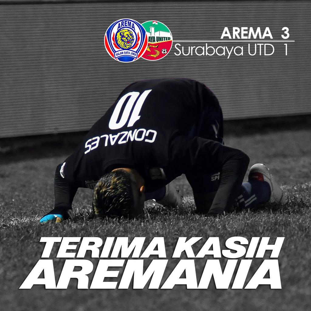 AremafcOfficial's tweet photo. Kemenangan ini khusus untk 2 saudara kami yg tewas karena tragedi kekerasan pada suporter #arema #aremania #jsc2015 https://t.co/eacAsiU4xm