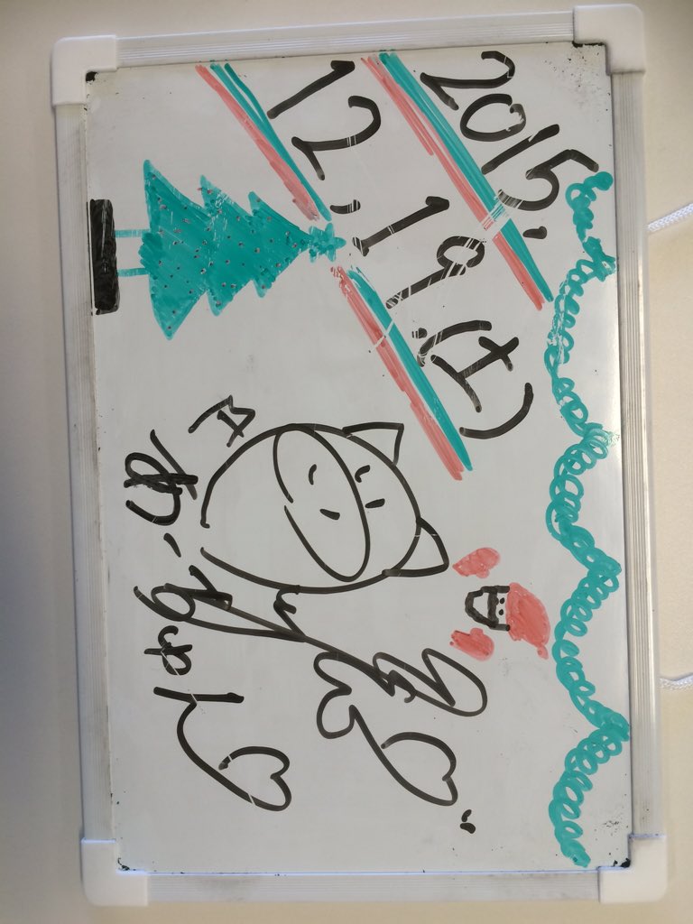 やかん先生 בטוויטר クリスマスホワイトボードまとめ 絵のセンスやら文字 配置やらそれぞれのキャラでとるなぁ 玉城くん 字体がえらいおしゃれ 川村くん サンタ小さっ 大西くん おちょぼ口サンタ 北澤くん よう見たらサンタ怖 手どうなっとるんや T