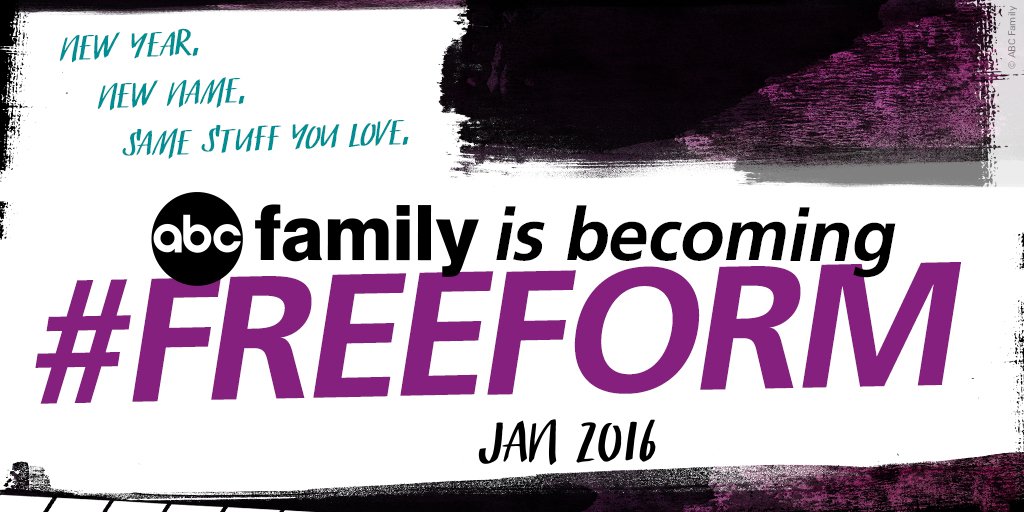 .<a href="/ABCFamily/">ABC Family</a> is changing its name to #Freeform January 12! We can’t wait! 😄