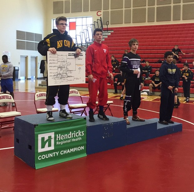 QuakerSports's tweet photo. Camden Chatterton of @AvonWrestling @OrioleAthletics wins Hendricks Co. at 113 lbs. Quaker Connor Paterniti 2nd. https://t.co/xiVN5nbEEZ