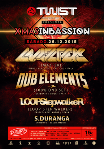 DrumPlanetGRX's tweet photo. TWIST vuelven a la carga por Navidad con XMAS INBASSION en la sala LA RIVIERA de Madrid. https://t.co/44zD7NjBV0