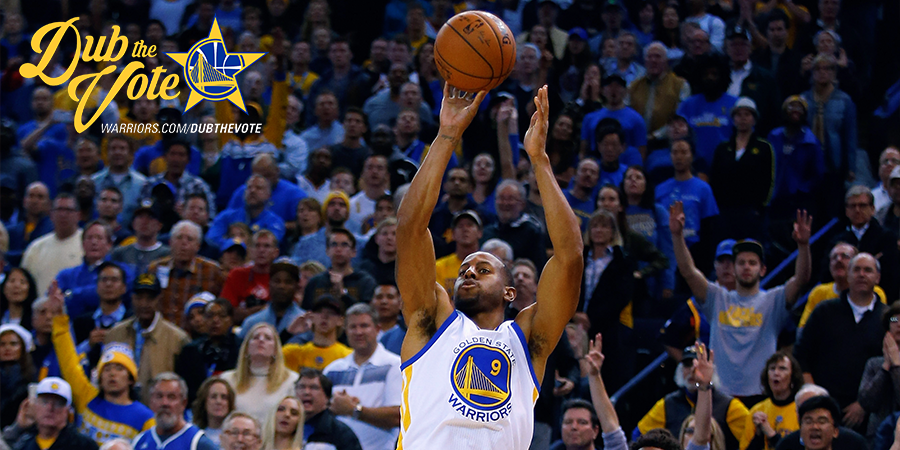 warriors's tweet photo. RT to send Andre Iguodala to #NBAAllStarTO 🔥 #NBAVote #DubTheVote https://t.co/jVCRWJ1bXF