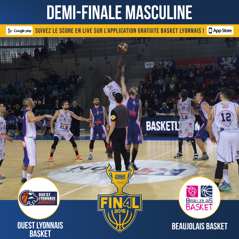 aurabasketball's tweet photo. Place aux ½ finales masculines : OLB vs Beaujolais, c’est parti ! #Fin4lFour https://t.co/UtBqiZd2un