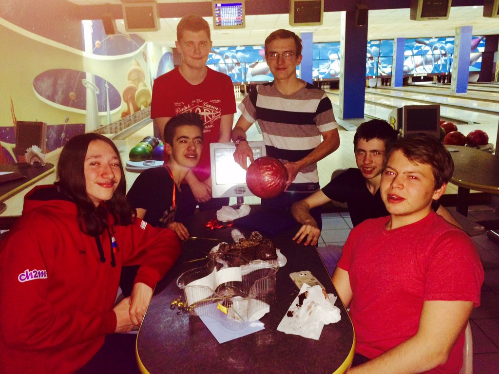 deFerrers_6th's tweet photo. Happy 18th Elliott! #morebirthdaybowling! @RussiaDef https://t.co/8vyHIsJtzn