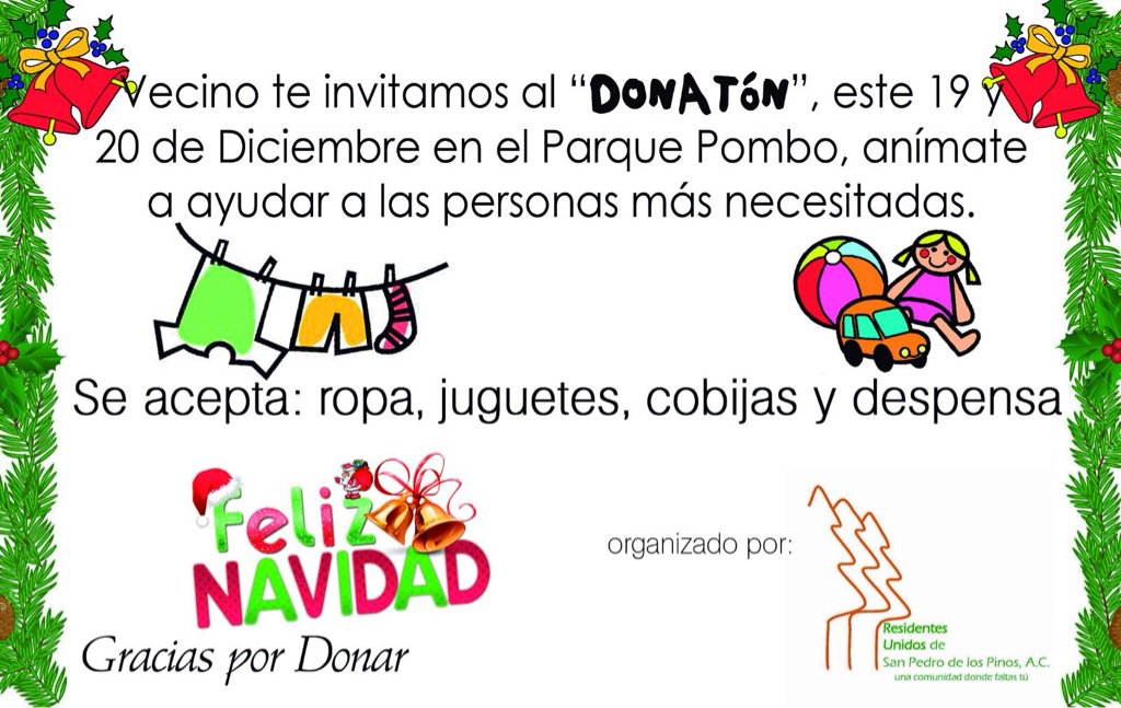 Vecinos los esperamos en el parque Pombo