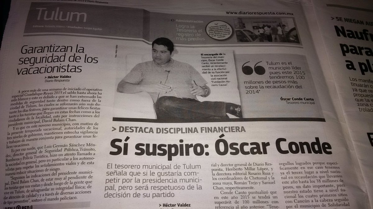 Conforme avanzan los tiempos electorales se definen los aspirantes. <a href="/OscarCondeCanto/">Oscar Conde Canto</a> sí levanta la mano