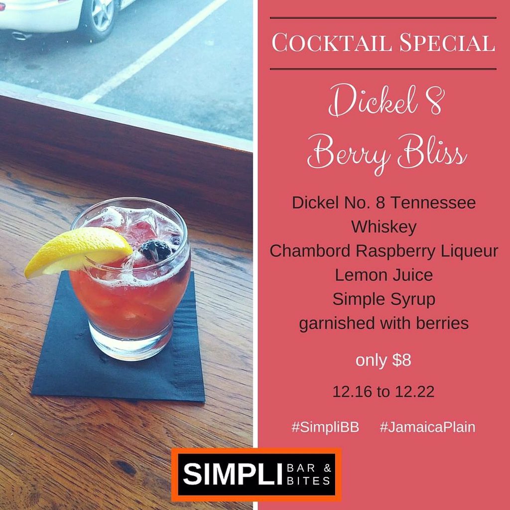 SimpliBB's tweet photo. #Boston Holiday shopping can take it out of you! ๐ Reward yourself with #cocktails at #SimpliBB #JamaicaPlain https://t.co/kCNjSh62JT